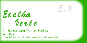 etelka verle business card